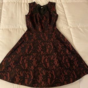 Burgundy lace dress